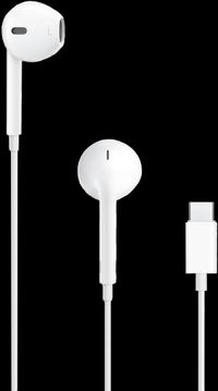 Image of Apple EarPods showing USB-C connector.