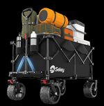 Sekey 200L Folding Festival Trolley with extra-wide wheels and mesh cup holders.
