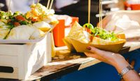 Festival food held in hand.