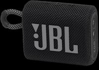 Image of the JBL GO wireless Bluetooth travel portable speaker.