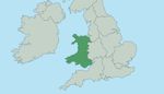 A highlighted map of the Wales UK region.