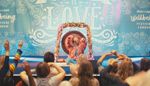 Facilitator on stage at the Mind Body Spirit Festival in London.
