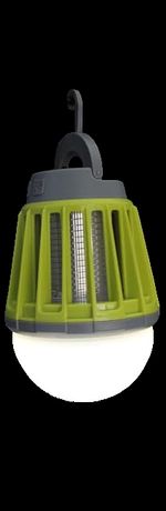 Outdoor Revolution Lumi-Mosquito lantern in yellow and grey with fold-down hanger.