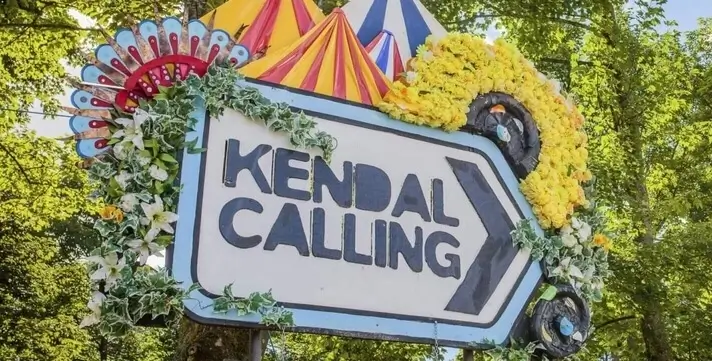 Photo of the Kendal Calling sign-post.