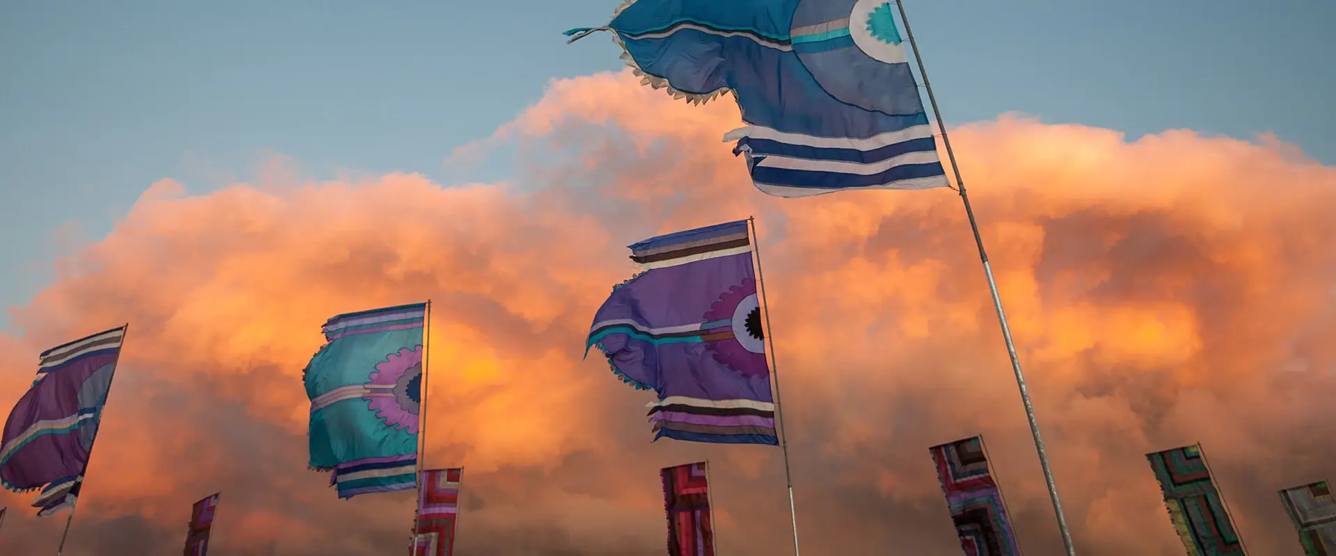 Womad festival flags.